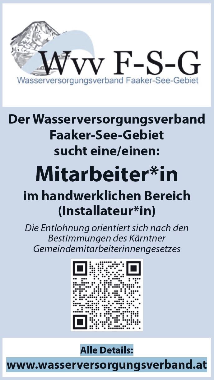 Wasserversorgungsverband Faaker See Gebiet