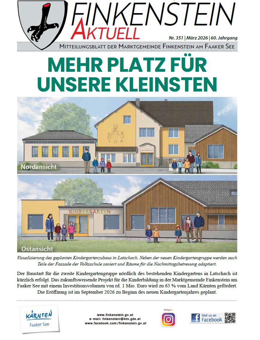 Titelseite - Finkenstein Aktuell - Mitteilungsblatt der Marktgemeinde Finkenstein am Faaker See - März-Ausgabe