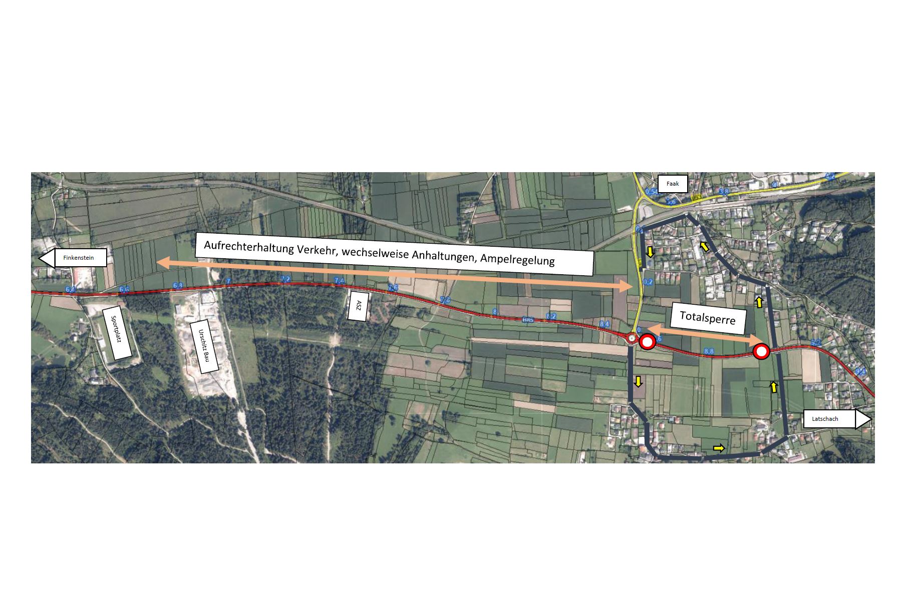 Verkehrsführung B85